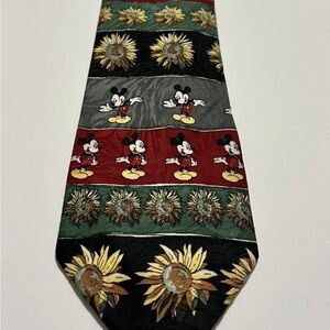 Vintage Disney Mickey Mouse Sunflower Tie
